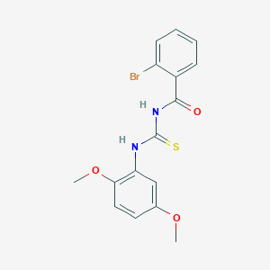 molecular formula C16H15BrN2O3S B316608 2-bromo-N-[(2,5-dimethoxyphenyl)carbamothioyl]benzamide 
