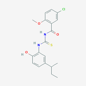 N-{[5-(butan-2-yl)-2-hydroxyphenyl]carbamothioyl}-5-chloro-2-methoxybenzamide