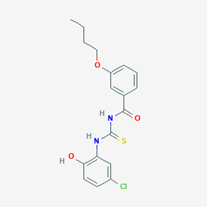 3-butoxy-N-[(5-chloro-2-hydroxyphenyl)carbamothioyl]benzamide