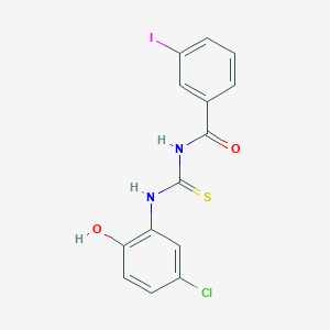 molecular formula C14H10ClIN2O2S B316615 N-[(5-chloro-2-hydroxyphenyl)carbamothioyl]-3-iodobenzamide 