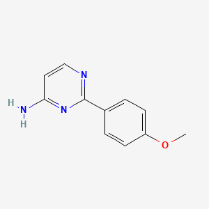 molecular formula C11H11N3O B3166164 2-(4-Methoxyphenyl)pyrimidin-4-amine CAS No. 90832-58-9