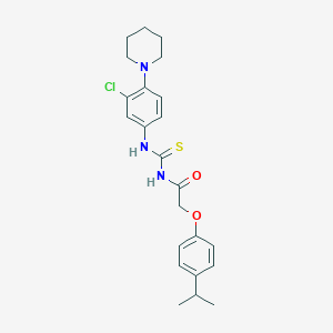 molecular formula C23H28ClN3O2S B316621 N-{[3-chloro-4-(piperidin-1-yl)phenyl]carbamothioyl}-2-[4-(propan-2-yl)phenoxy]acetamide 