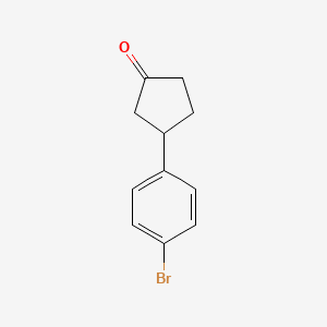 molecular formula C11H11BrO B3166215 3-(4-Bromophenyl)cyclopentanone CAS No. 909248-46-0