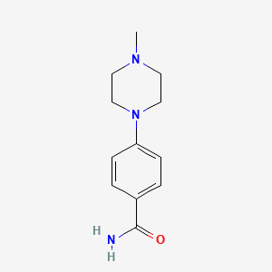 molecular formula C12H17N3O B3166216 4-(4-甲基哌嗪-1-基)苯甲酰胺 CAS No. 909253-26-5