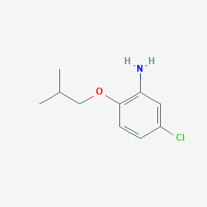 molecular formula C10H14ClNO B3166267 Benzenamine, 5-chloro-2-(2-methylpropoxy)- CAS No. 90944-94-8