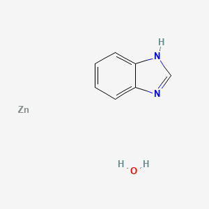 molecular formula C7H8N2OZn B3166273 1H-Benzimidazole, zinc salt, hydrate (2:1:3) CAS No. 909531-29-9