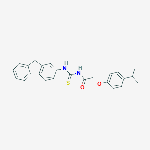 molecular formula C25H24N2O2S B316628 N-(9H-fluoren-2-ylcarbamothioyl)-2-[4-(propan-2-yl)phenoxy]acetamide 