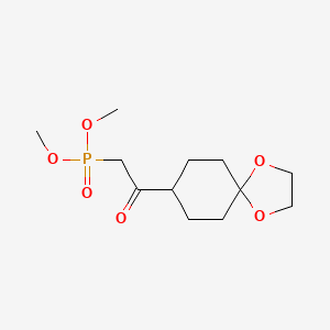 molecular formula C12H21O6P B3166286 Dimethyl (2-[1,4-dioxaspiro[4.5]decan-8-yl]-2-oxoethyl)phosphonate CAS No. 90965-02-9