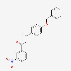 molecular formula C22H17NO4 B3166294 (2E)-3-[4-(苄氧基)苯基]-1-(3-硝基苯基)丙-2-烯-1-酮 CAS No. 909771-47-7