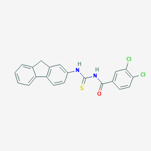 molecular formula C21H14Cl2N2OS B316630 3,4-dichloro-N-(9H-fluoren-2-ylcarbamothioyl)benzamide 