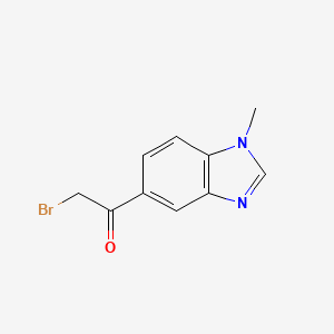 molecular formula C10H9BrN2O B3166301 2-bromo-1-(1-methyl-1H-benzoimidazol-5-yl)-ethanone CAS No. 910036-80-5