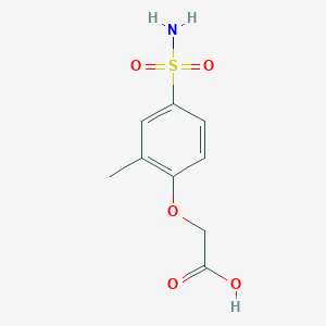 molecular formula C9H11NO5S B3166304 (2-Methyl-4-sulfamoyl-phenoxy)-acetic acid CAS No. 91004-91-0