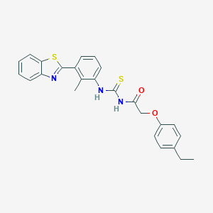 N-{[3-(1,3-benzothiazol-2-yl)-2-methylphenyl]carbamothioyl}-2-(4-ethylphenoxy)acetamide
