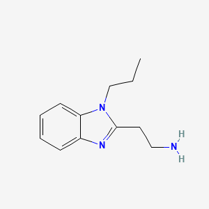 molecular formula C12H17N3 B3166331 2-(1-propyl-1H-1,3-benzodiazol-2-yl)ethan-1-amine CAS No. 910380-43-7