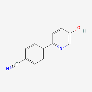molecular formula C12H8N2O B3166375 4-(5-Hydroxypyridin-2-yl)benzonitrile CAS No. 910649-30-8