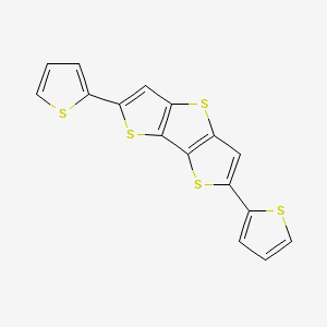 molecular formula C16H8S5 B3166379 2,6-Di(thiophen-2-yl)dithieno[3,2-b:2',3'-d]thiophene CAS No. 910788-24-8