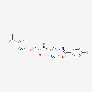 N-[2-(4-iodophenyl)-1,3-benzoxazol-5-yl]-2-(4-isopropylphenoxy)acetamide