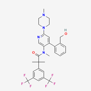 molecular formula C30H32F6N4O2 B3166387 Netupitant metabolite Monohydroxy Netupitant CAS No. 910808-12-7