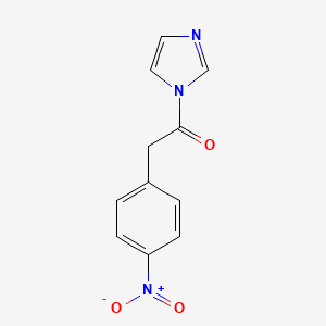 molecular formula C11H9N3O3 B3166394 1-[(4-Nitrophenyl)acetyl]-1H-imidazole CAS No. 91093-59-3