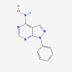 molecular formula C11H9N5O B3166399 4-(羟氨基)-1-苯基-1H-吡唑并[3,4-d]嘧啶 CAS No. 91093-97-9