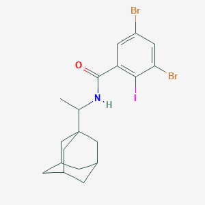 molecular formula C19H22Br2INO B316643 N-[1-(1-adamantyl)ethyl]-3,5-dibromo-2-iodobenzamide 