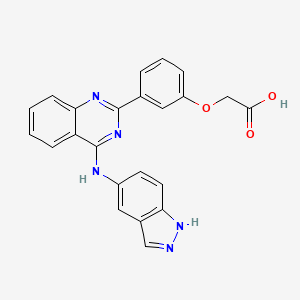 2-(3-(4-((1H-indazol-5-yl)amino)quinazolin-2-yl)phenoxy)acetic acid