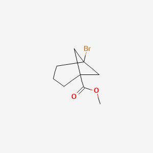 molecular formula C9H13BrO2 B3166520 Methyl 5-bromobicyclo[3.1.1]heptane-1-carboxylate CAS No. 91239-76-8