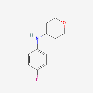 molecular formula C11H14FNO B3166560 N-(4-氟苯基)-N-四氢-2H-吡喃-4-胺 CAS No. 912545-21-2