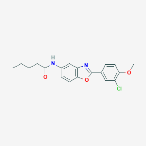 molecular formula C19H19ClN2O3 B316657 N-[2-(3-chloro-4-methoxyphenyl)-1,3-benzoxazol-5-yl]pentanamide 