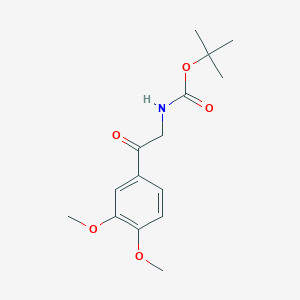 molecular formula C15H21NO5 B3166574 tert-butyl N-[2-(3,4-dimethoxyphenyl)-2-oxoethyl]carbamate CAS No. 912762-37-9
