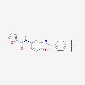 molecular formula C22H20N2O3 B316658 N-[2-(4-tert-butylphenyl)-1,3-benzoxazol-5-yl]furan-2-carboxamide 