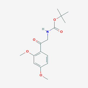 molecular formula C15H21NO5 B3166581 tert-butyl N-[2-(2,4-dimethoxyphenyl)-2-oxoethyl]carbamate CAS No. 912762-41-5