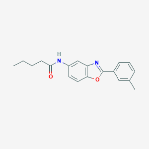 molecular formula C19H20N2O2 B316659 N-[2-(3-methylphenyl)-1,3-benzoxazol-5-yl]pentanamide 