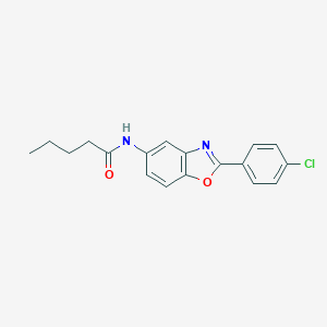 molecular formula C18H17ClN2O2 B316660 N-[2-(4-chlorophenyl)-1,3-benzoxazol-5-yl]pentanamide 