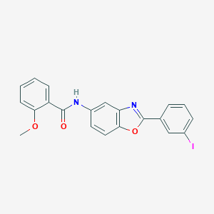 molecular formula C21H15IN2O3 B316662 N-[2-(3-iodophenyl)-1,3-benzoxazol-5-yl]-2-methoxybenzamide 
