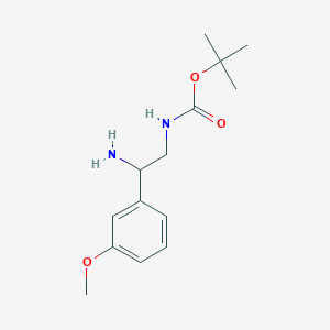 molecular formula C14H22N2O3 B3166621 [2-Amino-2-(3-methoxy-phenyl)-ethyl]-carbamic acid tert-butyl ester CAS No. 912762-85-7