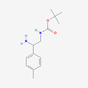 molecular formula C14H22N2O2 B3166633 tert-butyl N-[2-amino-2-(4-methylphenyl)ethyl]carbamate CAS No. 912762-91-5