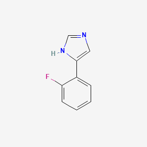 molecular formula C9H7FN2 B3166646 4-(2-Fluorophenyl)-1H-imidazole CAS No. 912763-52-1