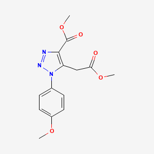 methyl 5-(2-methoxy-2-oxoethyl)-1-(4-methoxyphenyl)-1H-1,2,3-triazole-4-carboxylate