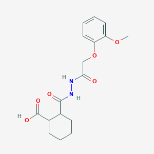 molecular formula C17H22N2O6 B3166684 2-[[[2-(2-Methoxyphenoxy)acetyl]amino]carbamoyl]cyclohexane-1-carboxylic acid CAS No. 913245-66-6