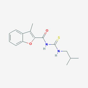 molecular formula C15H18N2O2S B316669 N-isobutyl-N'-[(3-methyl-1-benzofuran-2-yl)carbonyl]thiourea 
