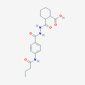 2-({2-[4-(Butyrylamino)benzoyl]hydrazino}carbonyl)cyclohexanecarboxylic acid