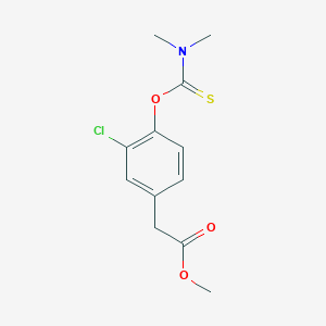 molecular formula C12H14ClNO3S B3166742 Methyl 2-(3-chloro-4-(dimethylcarbamothioyloxy)phenyl)acetate CAS No. 91373-91-0