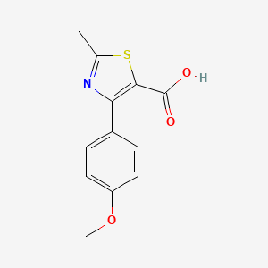 molecular formula C12H11NO3S B3166827 4-(4-Methoxyphenyl)-2-methylthiazole-5-carboxylic acid CAS No. 914220-65-8