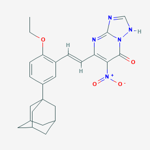 molecular formula C25H27N5O4 B316685 5-{2-[5-(1-Adamantyl)-2-ethoxyphenyl]vinyl}-6-nitro[1,2,4]triazolo[1,5-a]pyrimidin-7-ol 