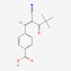 4-[(1Z)-2-cyano-2-(2,2-dimethylpropanoyl)eth-1-en-1-yl]benzoic acid
