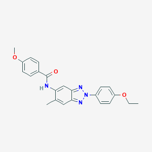molecular formula C23H22N4O3 B316690 N-[2-(4-ethoxyphenyl)-6-methyl-2H-1,2,3-benzotriazol-5-yl]-4-methoxybenzamide 