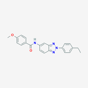 molecular formula C22H20N4O2 B316691 N-[2-(4-ethylphenyl)-2H-benzotriazol-5-yl]-4-methoxybenzamide 