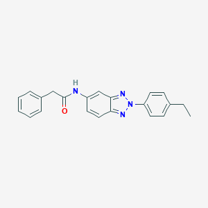 molecular formula C22H20N4O B316692 N-[2-(4-ethylphenyl)-2H-benzotriazol-5-yl]-2-phenylacetamide 