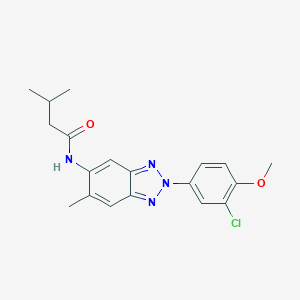N-[2-(3-chloro-4-methoxyphenyl)-6-methyl-2H-benzotriazol-5-yl]-3-methylbutanamide